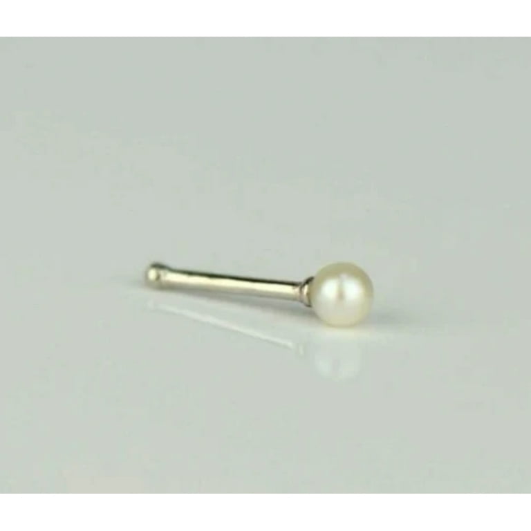 White pearl store nose pin