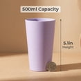 thumbnail image 5 of hulanddfd 500ml Cup, Reusable Plastic Cups for Drinking, Mouthwash Cup Household Brushing Cup Milk Cup or Lightweight Tumbler for Kitchen Outdoor Purple, 5 of 9