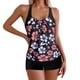 thumbnail image 1 of Gibobby Conjunto de Bañador Sexy Traje de baño para mujer Tankini Traje de baño normal de 2 piezas Sin espalda Impresión de 2 piezas Estampado ajustable (E,G), 1 of 5