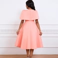 thumbnail image 3 of AURA Women Elegant Cloak Banquet Party Dress High Waist Pleated Midi Socialite Evening Gown 2024 Summer, 3 of 9