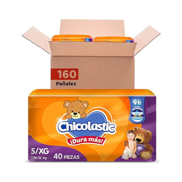 Pack de 4 Pañal Chicolastic Classic Etapa 5 de 40 Pañales Chicolastic Etapa 5 de 40 pañales