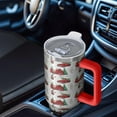 thumbnail image 6 of Red Christmas Farm and Truck Pattern Tumbler with Handle and Lid,40oz Double Wall Vacuum Insulated Tumbler,Cups Gift for Women and Men, 6 of 7