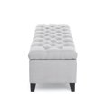 thumbnail image 4 of Paskal Contemporary Fabric Storage Ottoman Bench, Light Gray, 4 of 6
