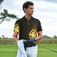 thumbnail image 2 of Kdxio Golden Dice Print Men's Short Sleeve Polo Shirt,Midweight Men's Shirt-4X-Large, 2 of 5