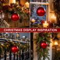 thumbnail image 3 of Set of 1 Christmas Ornament Ball for Christmas Tree, 4.72 Inch Large Hanging Ornament for Home Holiday Display Xmas Party Fireplace Stair Wreath Indoor Decorations, 3 of 7