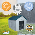 thumbnail image 4 of Casa para perros Mediano / Chico MascoAmigo con Puerta Metálica-Térmica-de plástico 75x65x63 cm Azul, 4 of 7