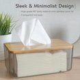 thumbnail image 5 of Soporte minimalista para cubierta de caja de pañuelos, dispensador de pañuelos de bambú rectangular transparente moderno para baño, dormitorio y sala de estar Sailing Electrónica, 5 of 5
