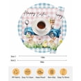 thumbnail image 6 of 15 Inch Round Placemats Set of 4, Blue Plaid Easter Non Slip Heat Insulation PP Table Mats, Truck Spring Floral Bunny Animals Washable Place Mats for Kitchen Dining Party Table Decor, 6 of 7