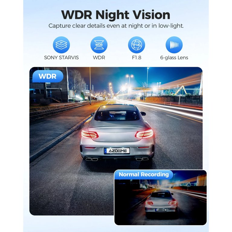AZDOME GS63H Pro 4K Front Dash Cam, STARVIS Night Vision, ADAS
