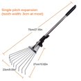 thumbnail image 3 of Fan Shaped Telescopic Garden Rake Household Telescopic Garden Rake Gardening Accessory Leaves Collect Broom Hand Tools Extendable Leaf Rakes for Outdoor, 3 of 7