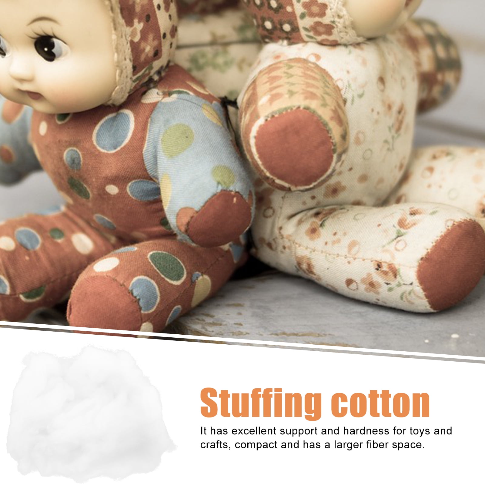 Gymnture 1 Bag Filling Stuffing Fluffy Fill Stuffing for Stuffed Animals Dolls Pillow Cushion 500g