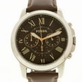 thumbnail image 4 of Fossil Men's Grant FS4813IE Silver Leather Japanese Quartz Fashion Watch, 4 of 4