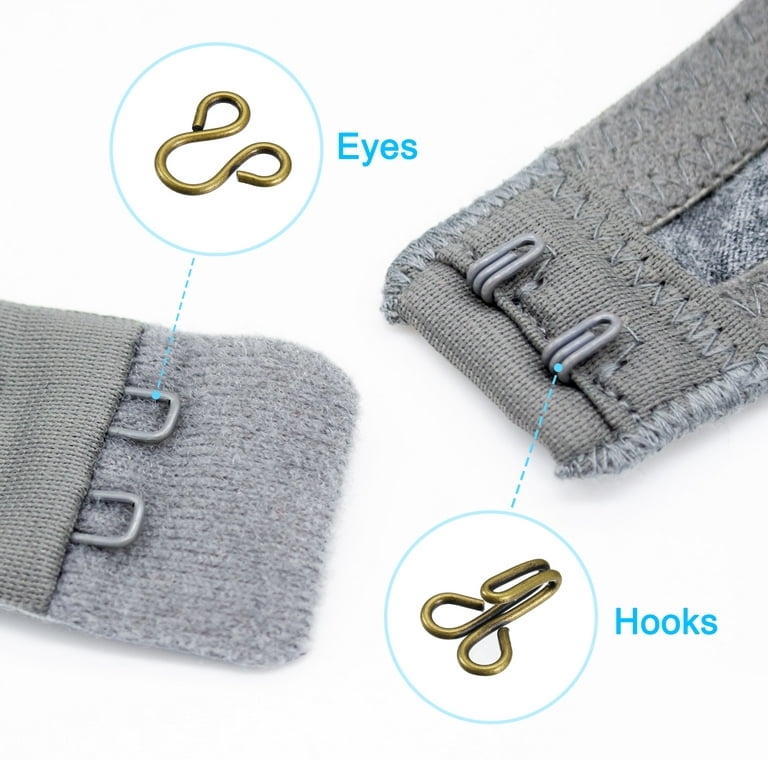 50Pairs Sewing Hooks and Eyes Hook Eye Closure Metal Hook Eye Fasteners for  Trousers clothing Skirt Dress Bra DIY Sewing Craft
