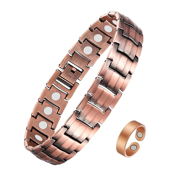 Magnetia Copper Bracelets for Men, Christmas Jewelry Gifts