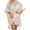 Beige, variant on Beach Cover Ups for Swimwear Women Batwing Sleeve Solid Colot Hollow Out Bathing Suit Loose Fit Cover Up Summer Dresses White, One Size