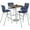 Navy, variant on KFI 42" Round Bistro Table - Cherry Top - Kool Barstools - White/Coral