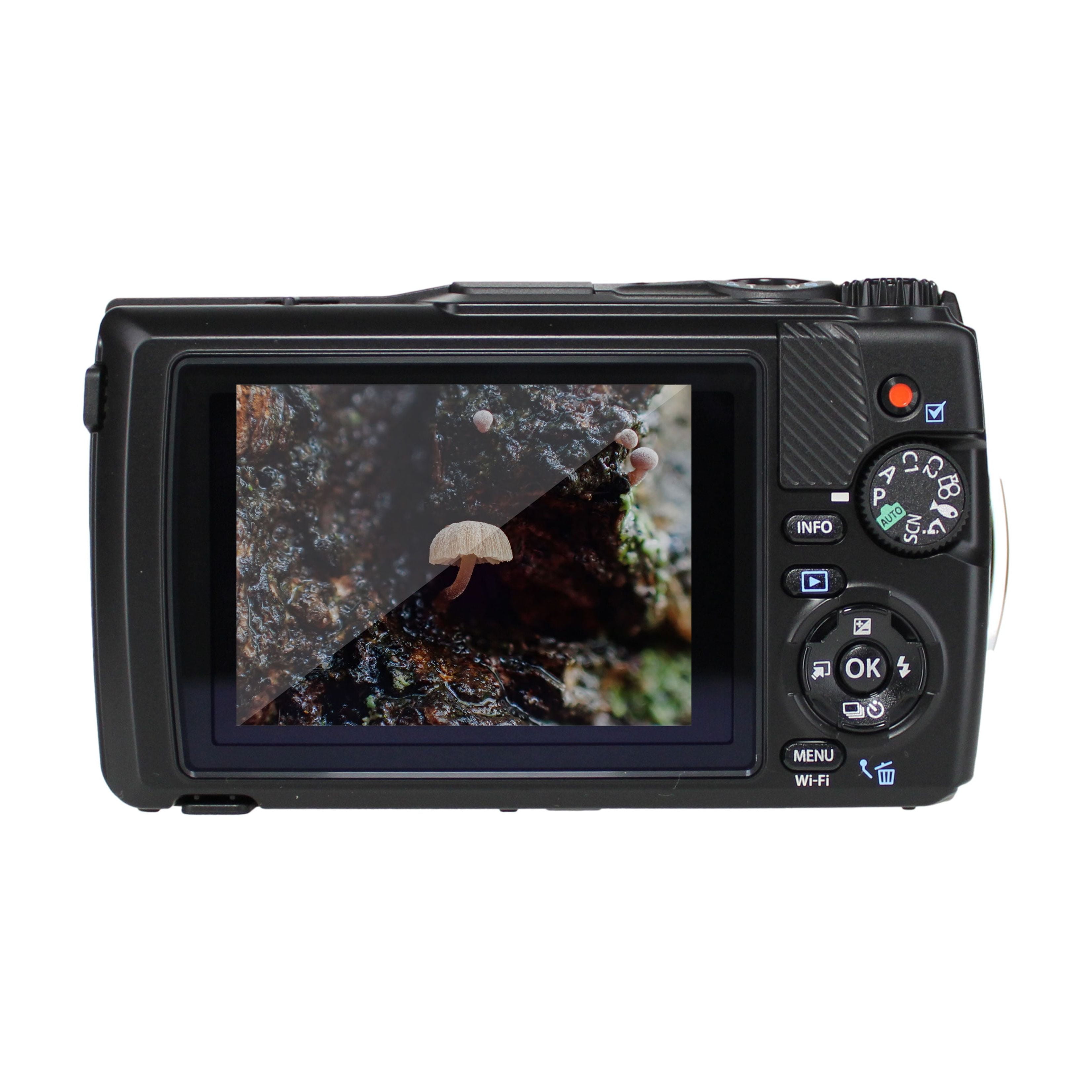 OM SYSTEM Olympus Tough TG-7 Black Underwater Camera with 50-Piece Accessory Kit, Extra Battery, and 64GB Memory Card