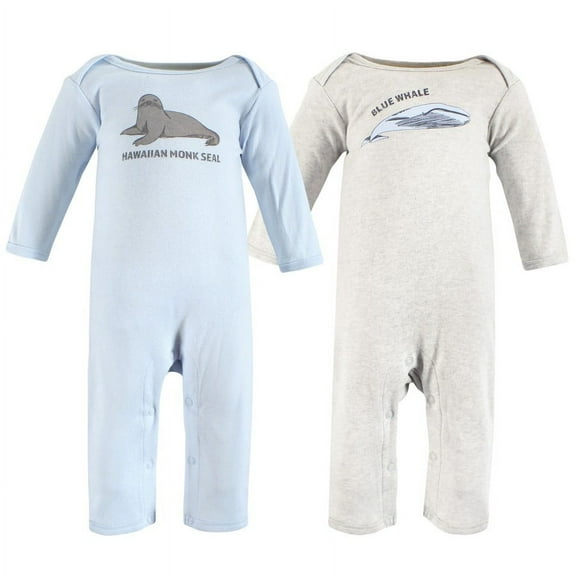Touched by Nature Organic Cotton Coveralls, Endangered Seal, 0-3 Months