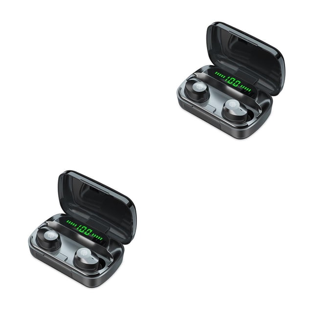 Sidaley Wireless Earbuds Rechargeable Sweatproof Noise Calling Cancelling Sports Headset Earphones Microphone with 1 2Conjunto