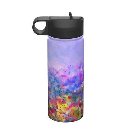 

Tideii Colorful Purple Cosmos Flower for 18OZ Insulated Space Bottle Stainless Steel Water Cup with Straw Suitable for Outdoor Sports Unisex