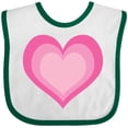 thumbnail image 3 of Inktastic Pink Valentine Heart Girls Baby Bib, 3 of 4