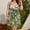 Green, variant on Sakmal One Piece Swimsuit Women Plus Size Tummy Control Swim Dress Green Bathing Suits Flowy Floral Swimsuits