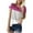 Hot Pink, variant on Annhoo Blouses Summer Women Color block Short Sleeve Dressy Casual Womens Tops Crew Neck T Shirts Trendy