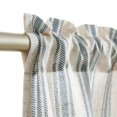 thumbnail image 2 of 2 Panels Linen Light Filtering Tier Cafe Curtains Stripe Print Kitchen Curtain, 2 of 13