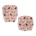 thumbnail image 2 of HELLHERO Cat Print Desk Chair Cover, Office Chair Back Cover with Elastic Band, Office Chairs Cushion Backrest Covers, Pink, 2 of 7