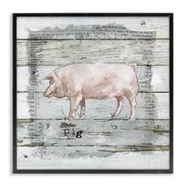 Stupell Industries Rustic Lodge Piglet in Flock of Sheep Adorable Farm ...