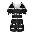 thumbnail image 5 of Fiudx Ofertas y Liquidaciones Blusa Superior Sin Tirantes con Estampado de Manga Corta y Cuello Redondo, Cómoda E Informal, a La Moda para Mujer, 5 of 5
