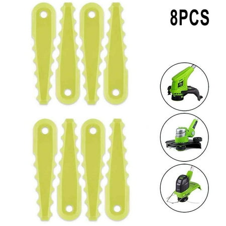 

Replacement Fixed Blades For 2-in-1 String Head (8-pack) | Serrated for Ryobi