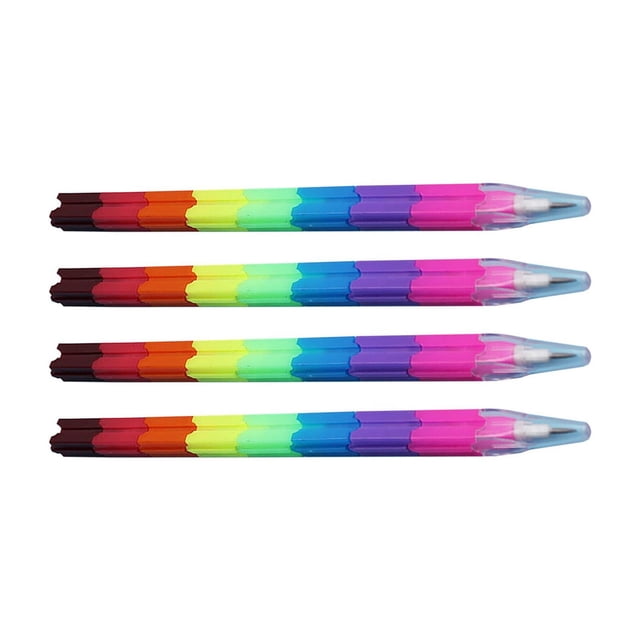 Pencils For Kids Non-Sharpening Stackable Multicolor 4-Pencil Set For Birthday Party Gifts And School Use