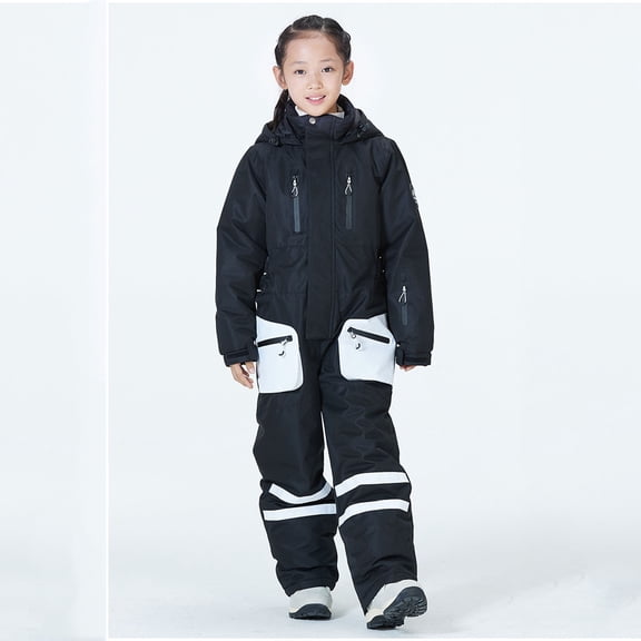 MEZZALL Toddler Boys All Season Insulated Snowsuit Jumpsuit For Skiing Outdoor Winter Activities Thermal Windproof Soft Kids Romper Trendy Long Sleeve O-Neck Spring Child One-Pieces