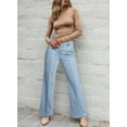thumbnail image 5 of DOKOTOO Women's High Waisted Wide Leg Jeans Fashion 2024 Baggy Denim Pants with Pockets, 5 of 6