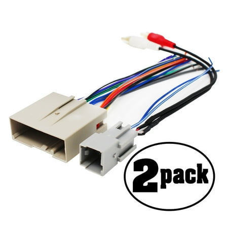 2-Pack Replacement Radio Wiring Harness for 2007 Ford F-150 Lariat Crew