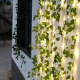 thumbnail image 3 of Guirnalda de luces solares de 100 LED con hojas de hiedra artificiales, 10 m, luces solares para plantas, guirnalda de luces para exteriores, luces colgantes para camping, fiestas, jardines, vallas,, 3 of 4