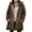 #Coffee, variant on DPTALR Women's Winter Loose Warm Thick Hooded Jacket,Dark Gray,Size S