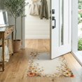 thumbnail image 2 of ODIKA 2'x3' Washable Throw Rug Non-Slip, Low Profile, Flatwoven, Easy Care Neutral Fall Vintage Boho Interlocking Vine Border Cream Scroll for Hallway, Study Room, 2 of 7