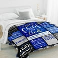 thumbnail image 4 of Christian Gifts for Men Inspirational Gifts for Men Baptism Gifts for Boys Christian Gifts for Women Faith Spiritual Gifts Catholic Gifts Religious Gifts for Women Men Christian Blanket 50"x60" Blue, 4 of 6