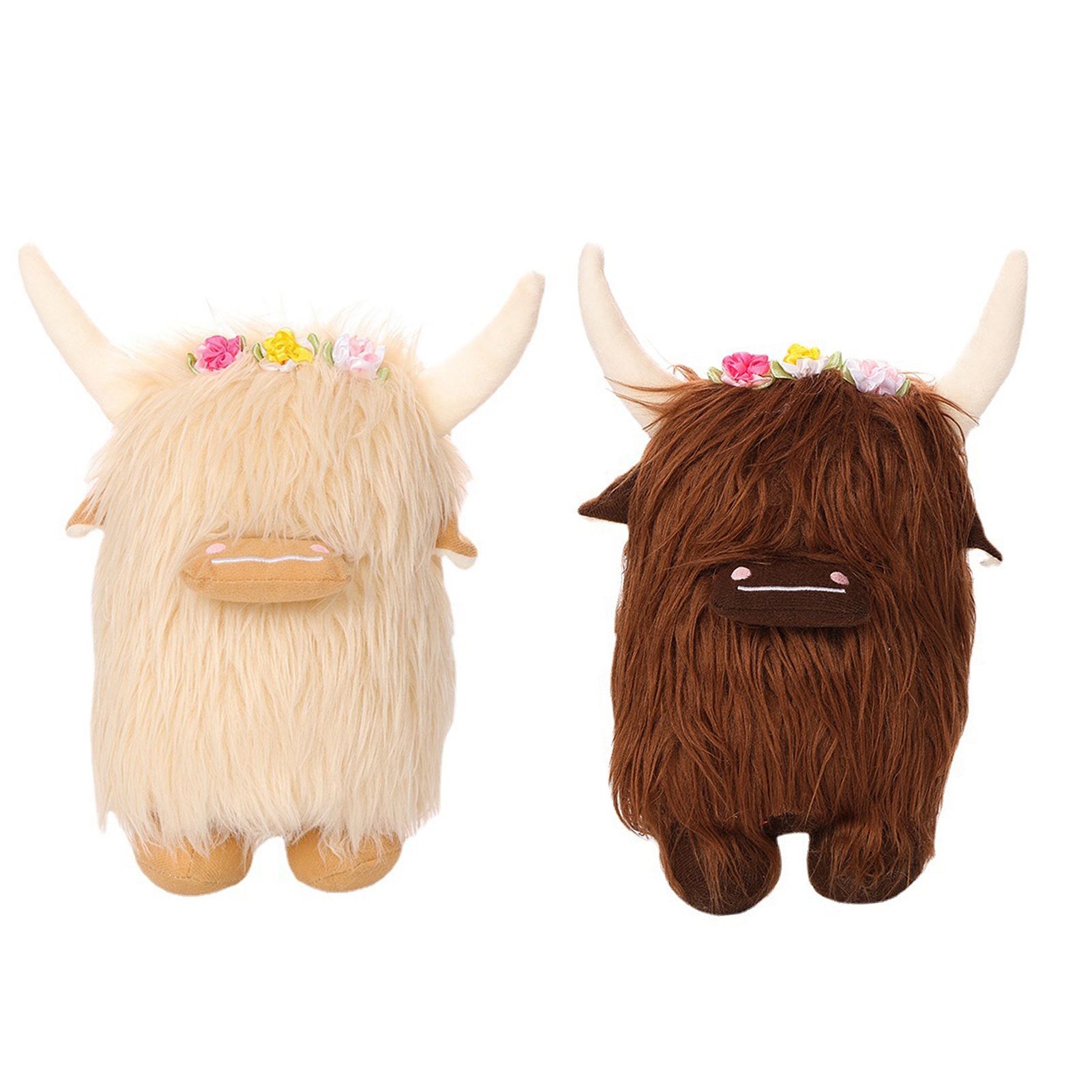 Highland Cow Goat Plush Simulated Brown, Black, And White Cows Cute Dolls  Ornaments For Kids Perfect Birthday Gift From Hy0110, $6.47