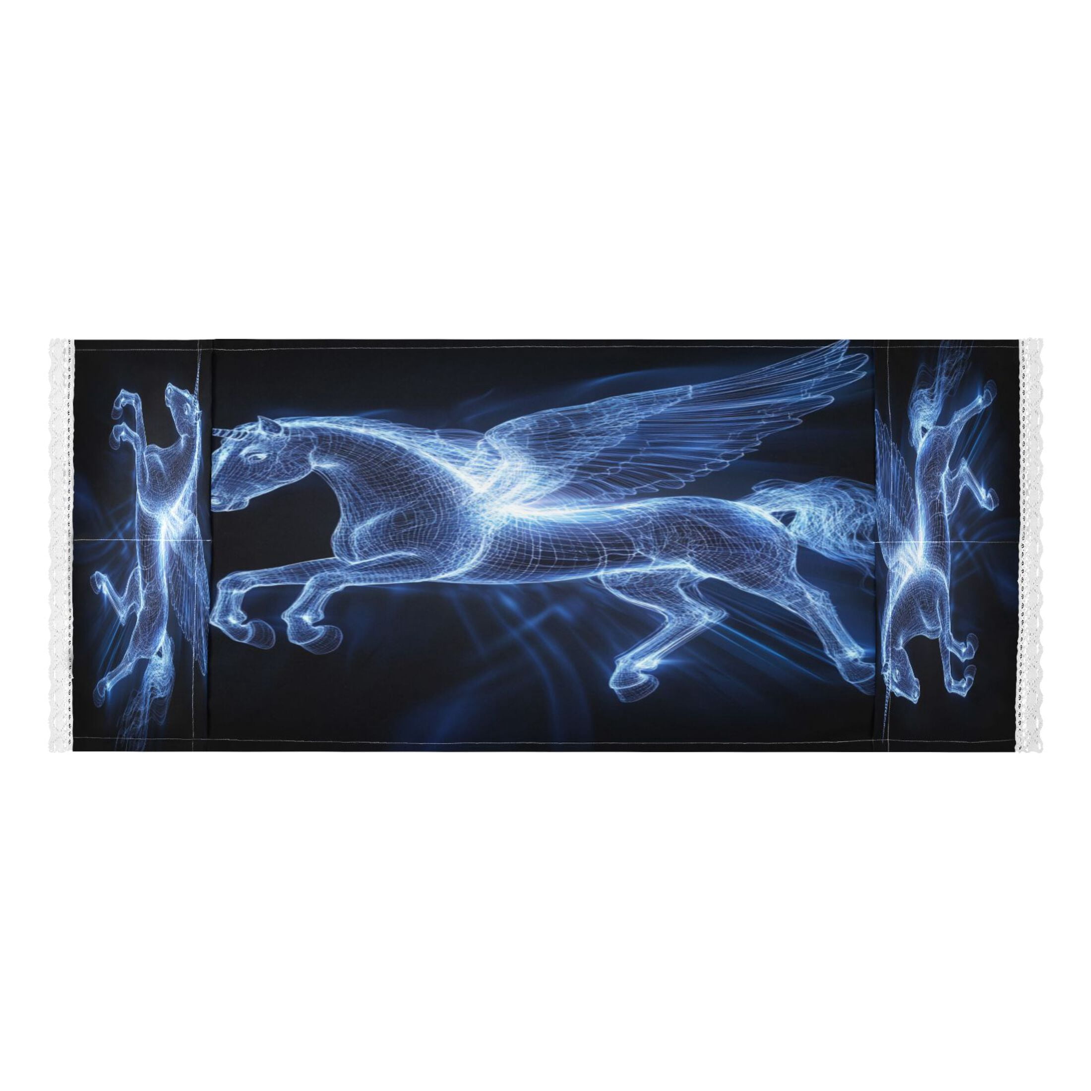 Dustproof Washing Machine Cloth Washer and Dryer Top Covers, Fridge Dust Cover, With Storage Bags Blue Light Effect Pegasus
