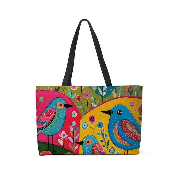CafePress - Three Little Birds On The Hill - Large Weekender Tote