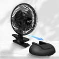 thumbnail image 2 of Comfort Zone Ventilador de escritorio o clip combinado de 6 pulgadas y 2 velocidades con base extraíble, abrazadera fuerte para un agarre firme, adecuado para dormitorio, oficina o dormitorio, 2 of 5