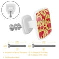 thumbnail image 2 of 4 Pieces Set Drawer Pulls Handle Square Wardrobe Cabinet Knobs with Stainless Steel Screws Furniture Kitchen Decor, 2 of 5