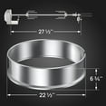 thumbnail image 5 of TURBRO Stainless Steel Rotisserie Ring Kit for 22-Inch Charcoal Kettle Grill - Includes 4W Electric Motor, 5/16" Square Spit Rod, Meat Forks, Counterweight - Ideal for Outdoor BBQ and Gatherings, 5 of 6