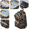 thumbnail image 4 of Mushroom and Eye Black Pattern Backpack for School, Cute School Bag with Adjustable Shoulder Straps and Padded Back, 16.9"x12.6"x5.9", 4 of 5
