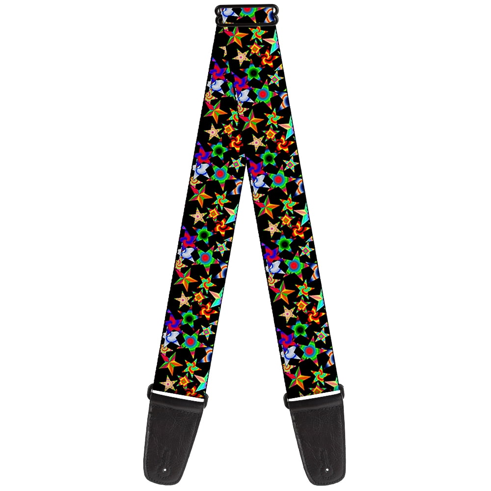 Buckle-Down Guitar Strap, Kaleidostarz, 2 Inches Wide