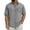 Gray, variant on Men's Casual Short Sleeve Point Collar Button-Down Shirt Solid Basic Top Breathable Soft Washed Cotton Chest Pocket All-Day Comfort for Office Daily Wear Party Green 3XL