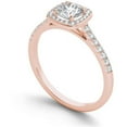 thumbnail image 2 of 1 Carat T.W. Diamond Single Halo 14kt Rose Gold Engagement Ring, 2 of 3